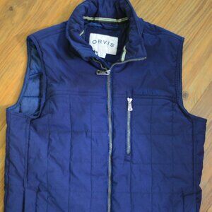 Orvis Vest Size Medium Blue Quilted Very Warm